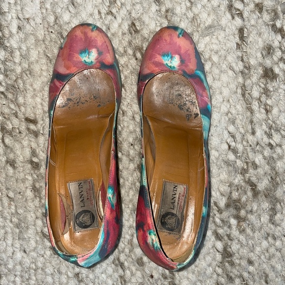Lanvin floral print wedge number 37 - Picture 2 of 5
